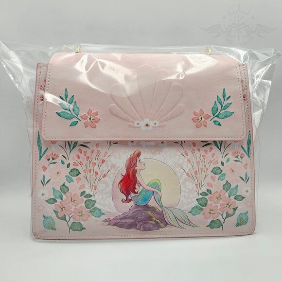 Loungefly Disney The Little Mermaid Ariel Floral Crossbody Bag - Picture 12 of 12